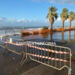 Chiuso un tratto di lungomare allagato dalla mareggiata