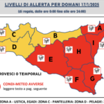 Maltempo, allerta della Protezione civile per la giornata di domani